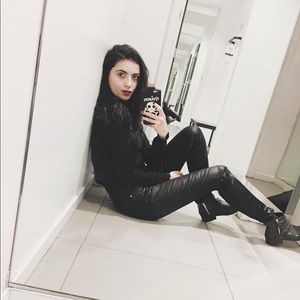 Black Faux Leather Pants